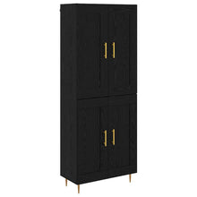 Hoge kast Zwart Eiken 69,5 x 34 x 180 cm Bewerkt hout