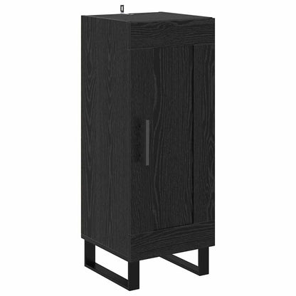 Highboard Zwart Eiken 34,5 x 34 x 180 cm Bewerkt hout
