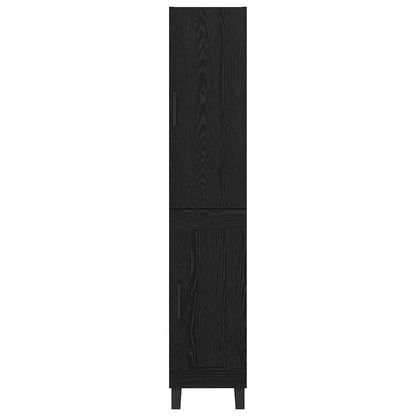 Highboard Zwart Eiken 34,5 x 34 x 180 cm Bewerkt hout