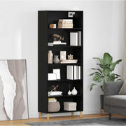 Hoge kast zwart eiken 69,5x32,5x180 cm