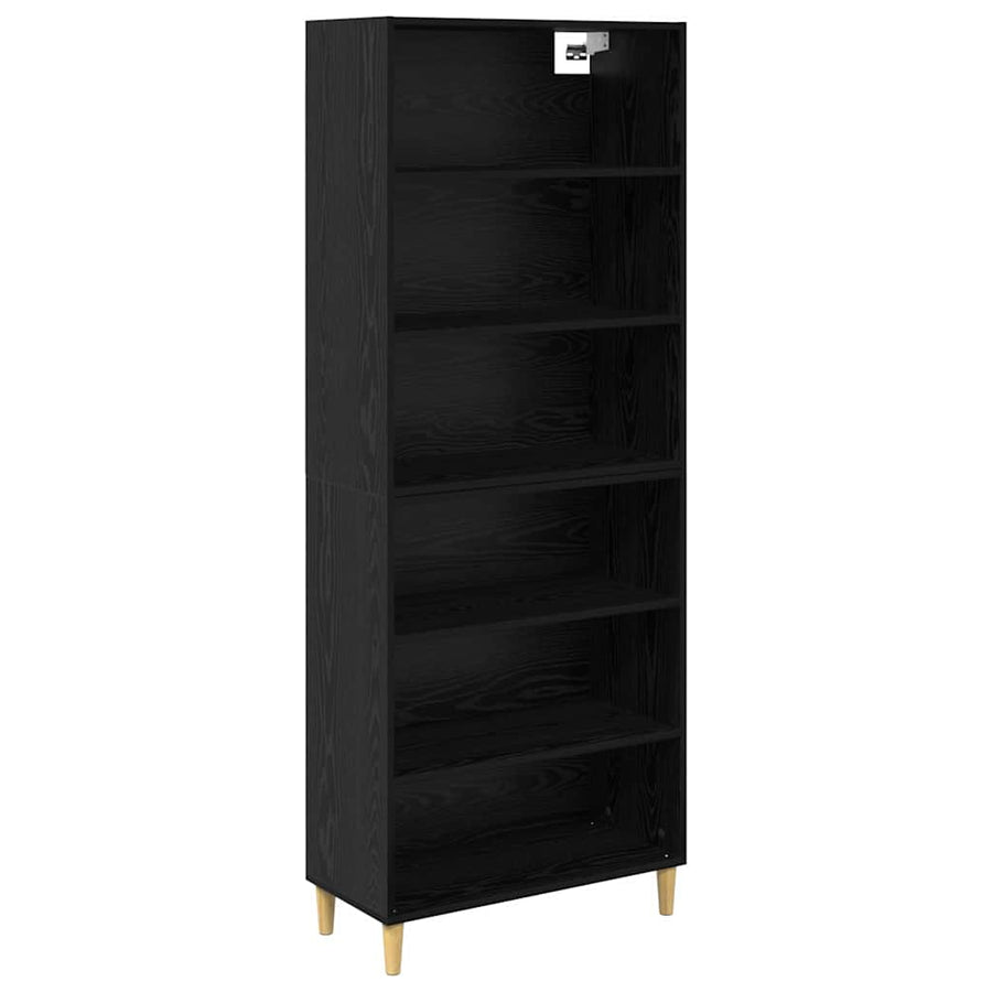 Highboard 2 pcs Zwart Eiken 69,5 x 32,5 x 180 cm Bewerkt hout