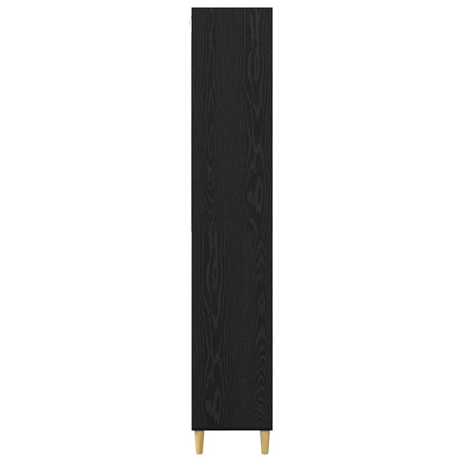 Highboard 2 pcs Zwart Eiken 69,5 x 32,5 x 180 cm Bewerkt hout