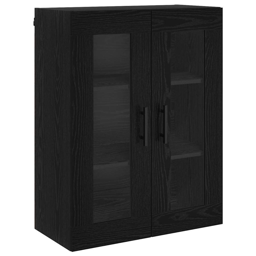 Highboard met lade Zwart Eiken 69,5 x 34 x 180 cm Bewerkt hout