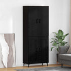 Highboard Black Oak 69.5 x 34 x 180 cm Engineered wood