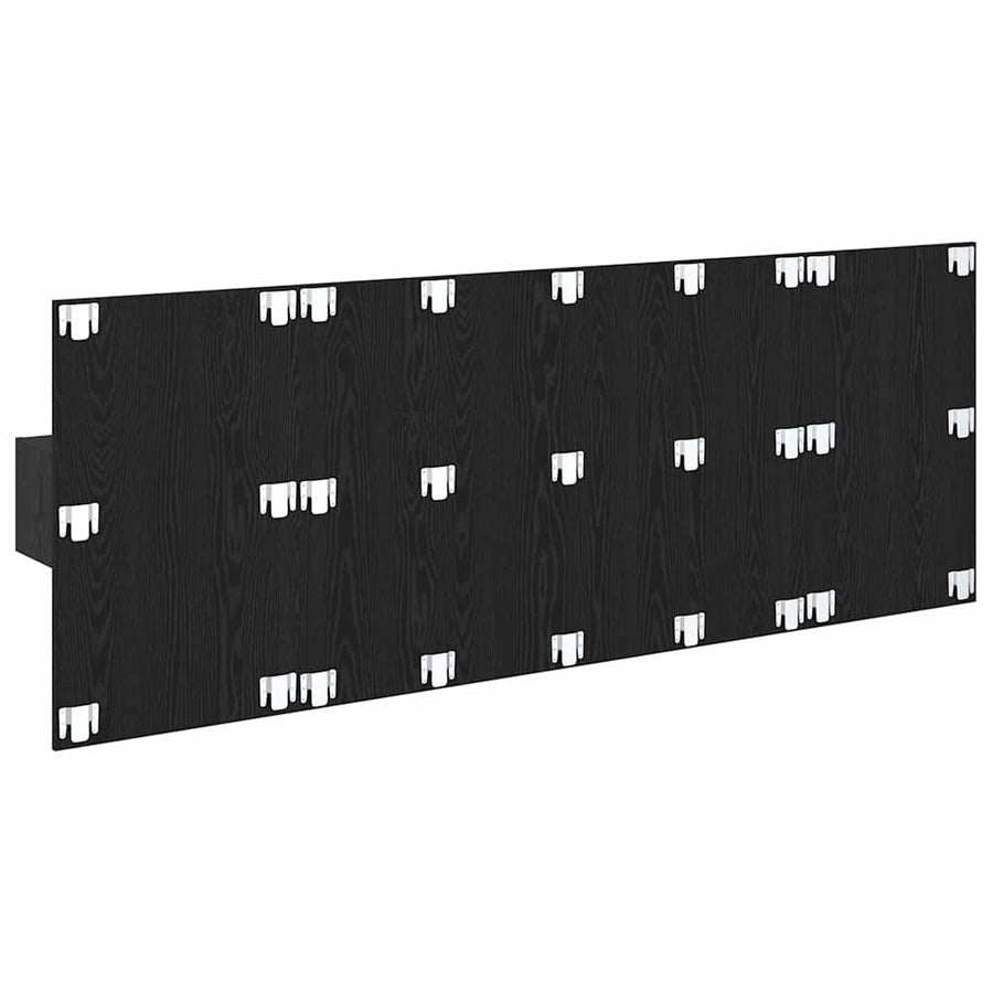 Hoofdbord Met Kast met lade 3 pcs Zwart Eiken Bewerkt hout