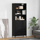 Tall Cabinet with Drawer Black Oak 69.5 x 34 x 180 cm Engineered Wood
