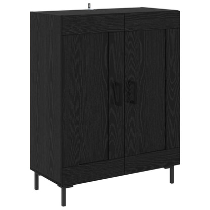 Hoge kast met lade Zwart Eiken 69,5 x 34 x 180 cm Bewerkt hout