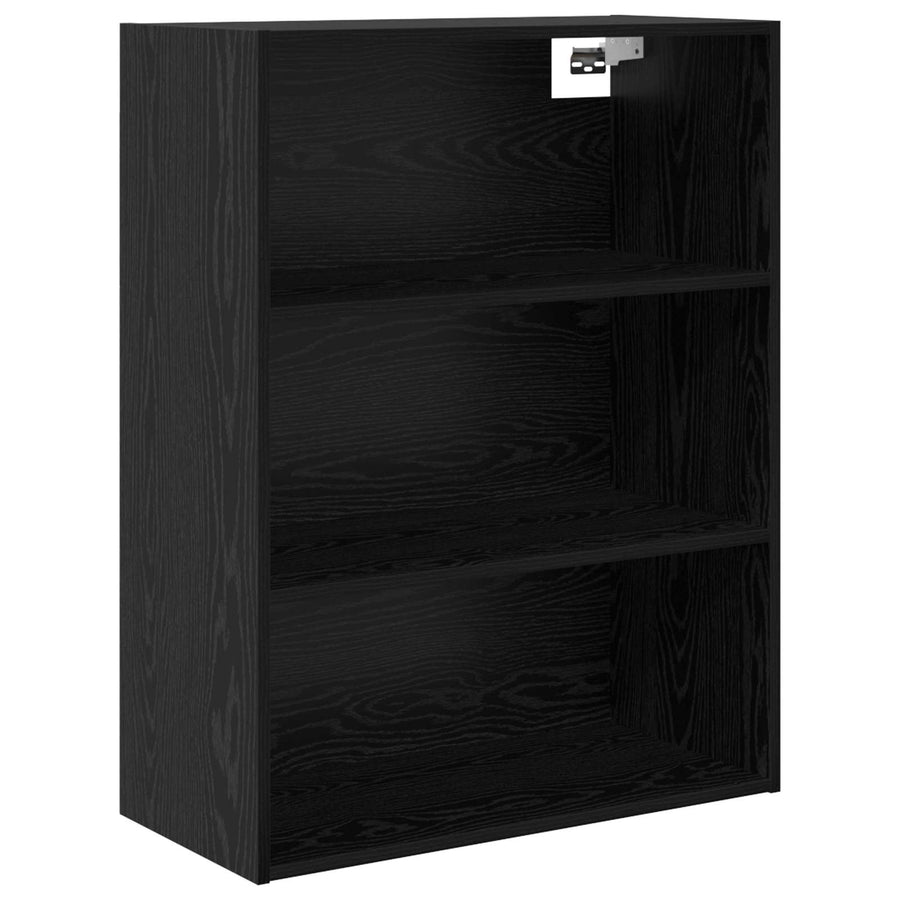 Hoge kast met lade Zwart Eiken 69,5 x 34 x 180 cm Bewerkt hout