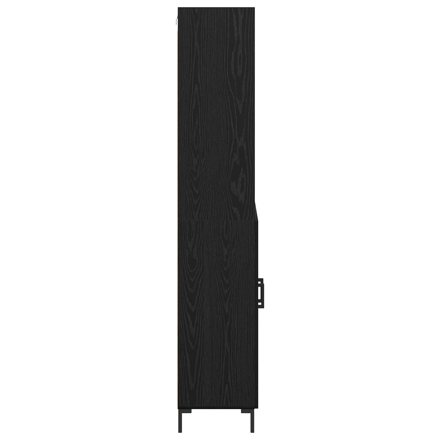 Hoge kast met lade Zwart Eiken 69,5 x 34 x 180 cm Bewerkt hout