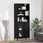 Tall Cabinet with Drawer Black Oak 69.5 x 34 x 180 cm Engineered Wood