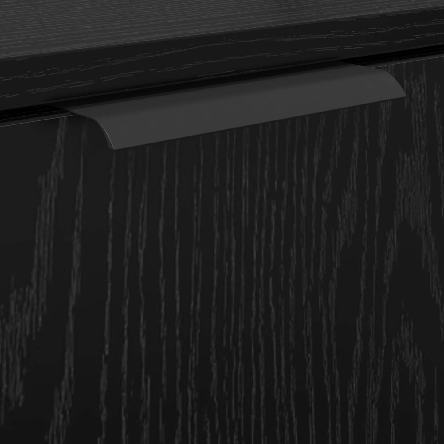 Badkamermeubelset met lade 3 pcs Zwart Eiken Bewerkt hout