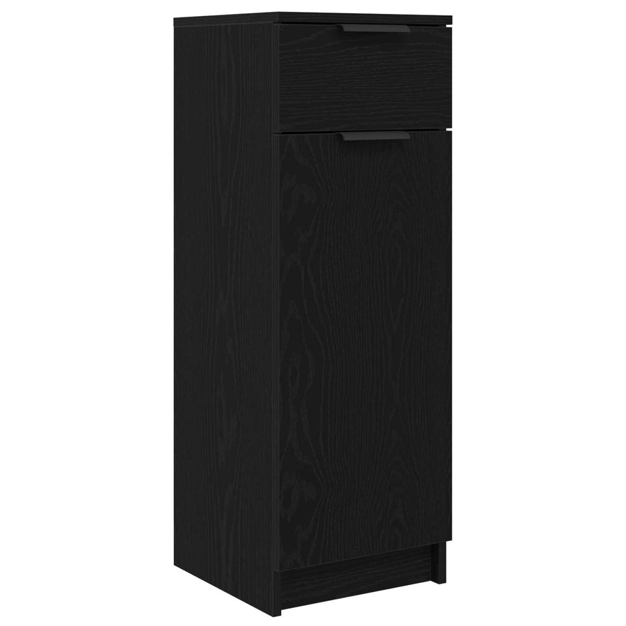 Badkamermeubelset met lade 3 pcs Zwart Eiken Bewerkt hout