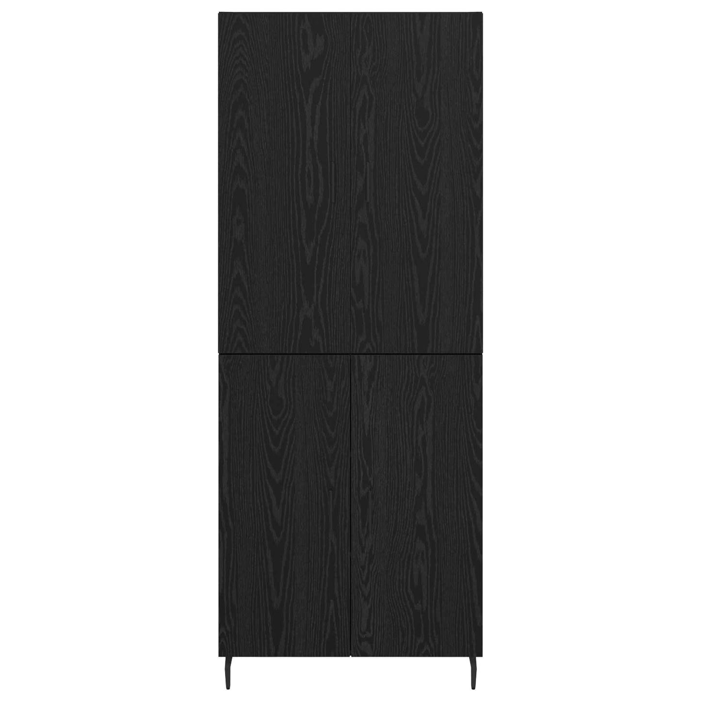 Hoge kast Zwart eiken 69,5 x 34 x 180 cm