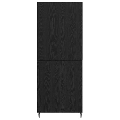 Hoge kast Zwart eiken 69,5 x 34 x 180 cm