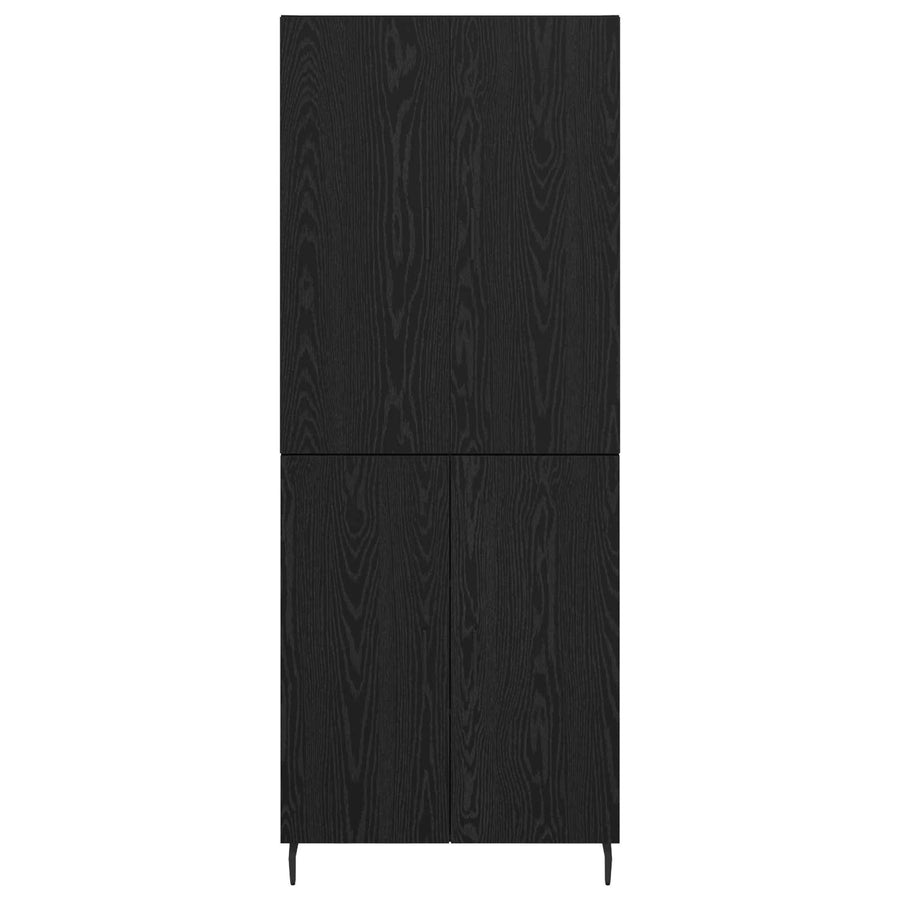 Hoge kast Zwart eiken 69,5 x 34 x 180 cm