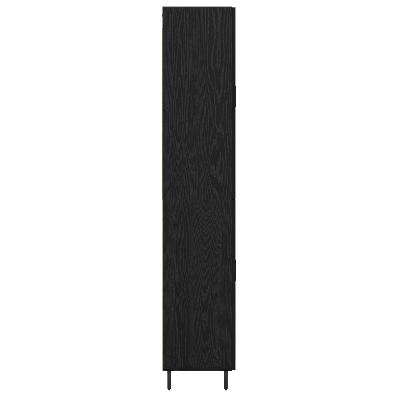 Hoge kast Zwart eiken 69,5 x 34 x 180 cm