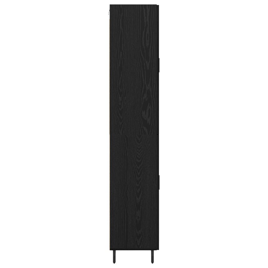 Hoge kast Zwart eiken 69,5 x 34 x 180 cm