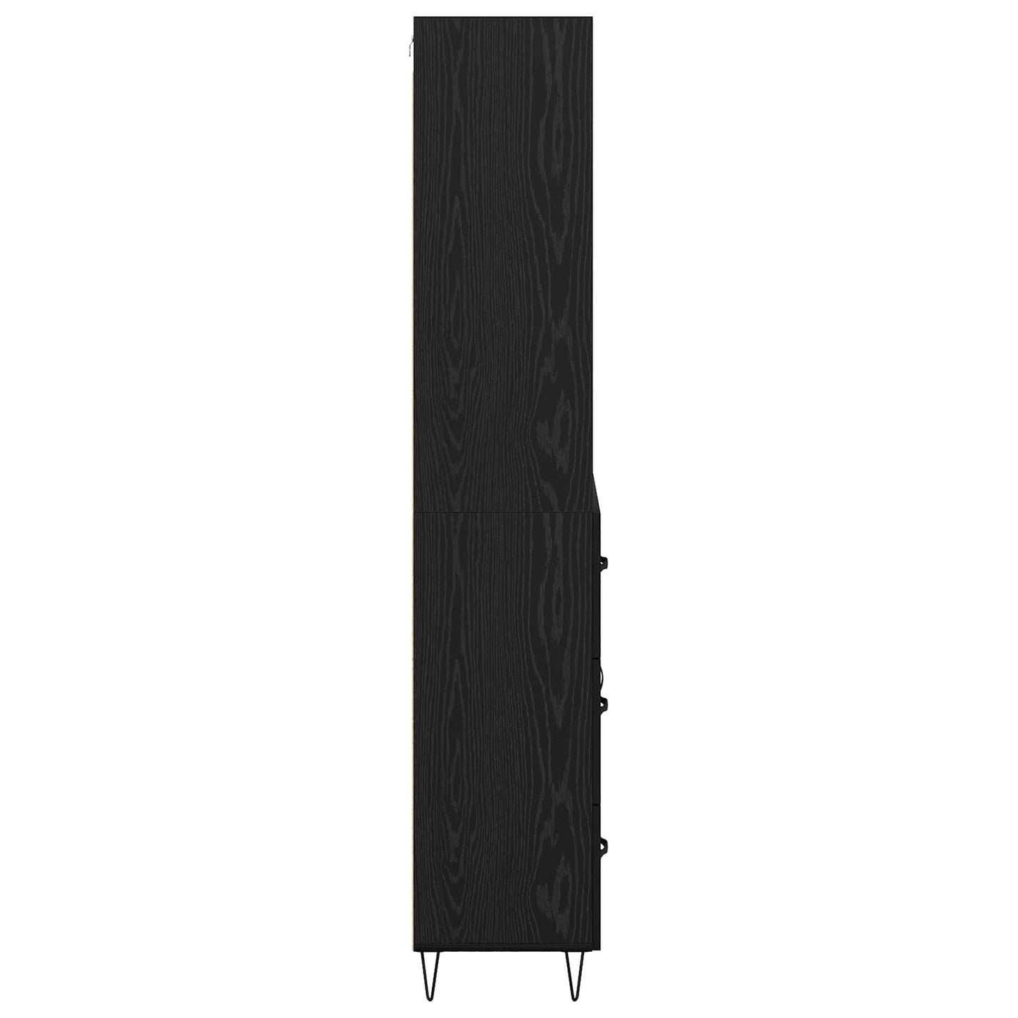 Hoge kast met lade Zwart Eiken 69,5 x 34 x 180 cm Bewerkt hout