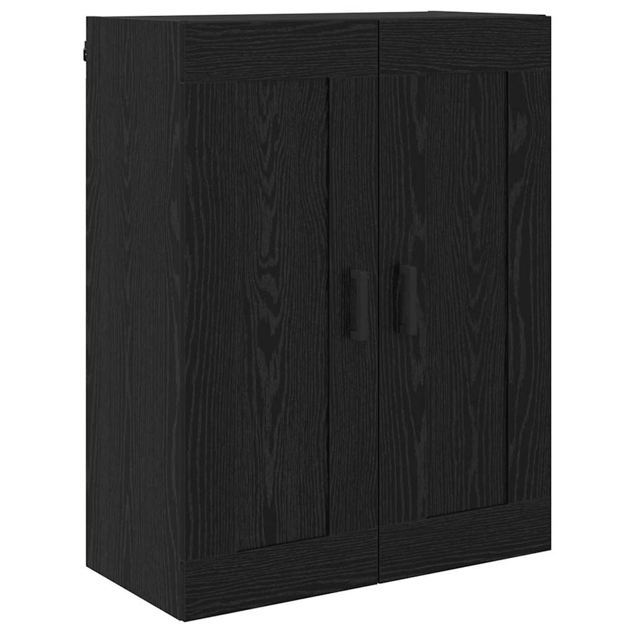 Highboard met lade Zwart Eiken 69,5 x 34 x 180 cm Bewerkt hout