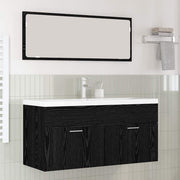 Badkamerkast 100x38,5x46 cm zwart eiken