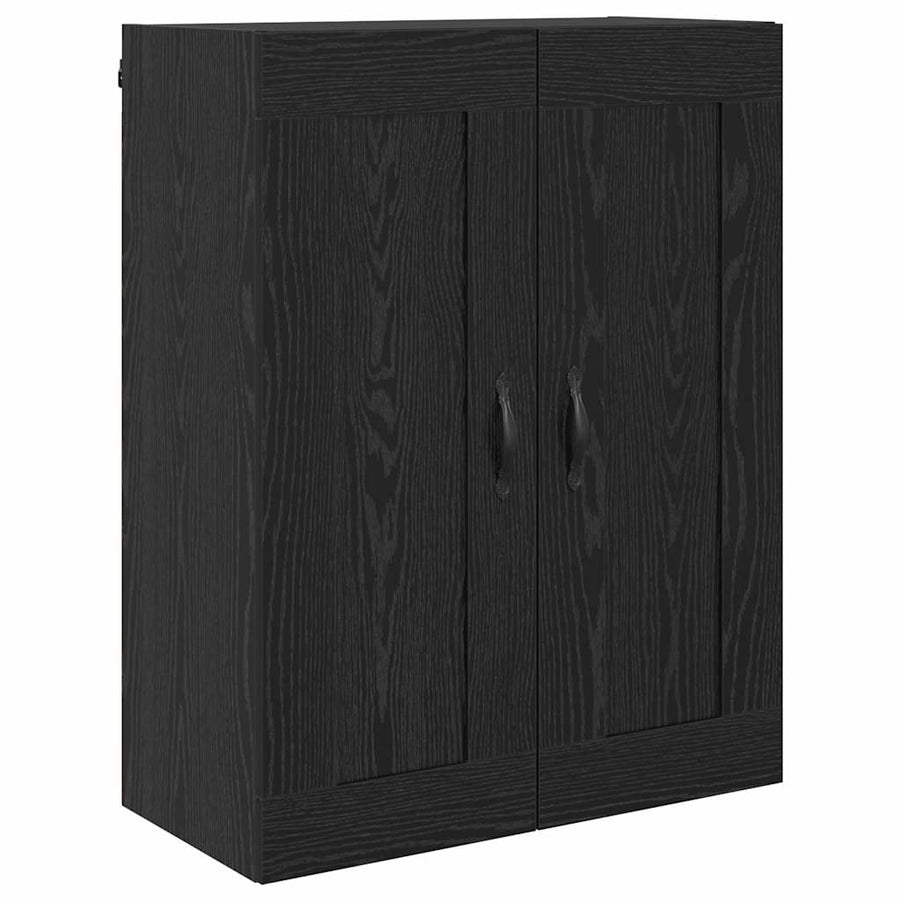 Highboard met lade Zwart Eiken 69,5 x 34 x 180 cm Bewerkt hout