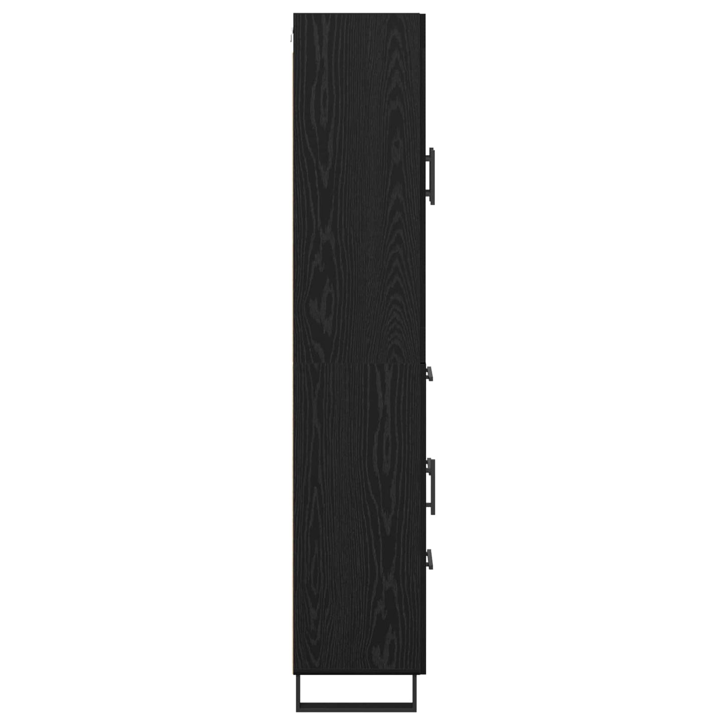 Highboard met lade Zwart Eiken 69,5 x 34 x 180 cm Bewerkt hout
