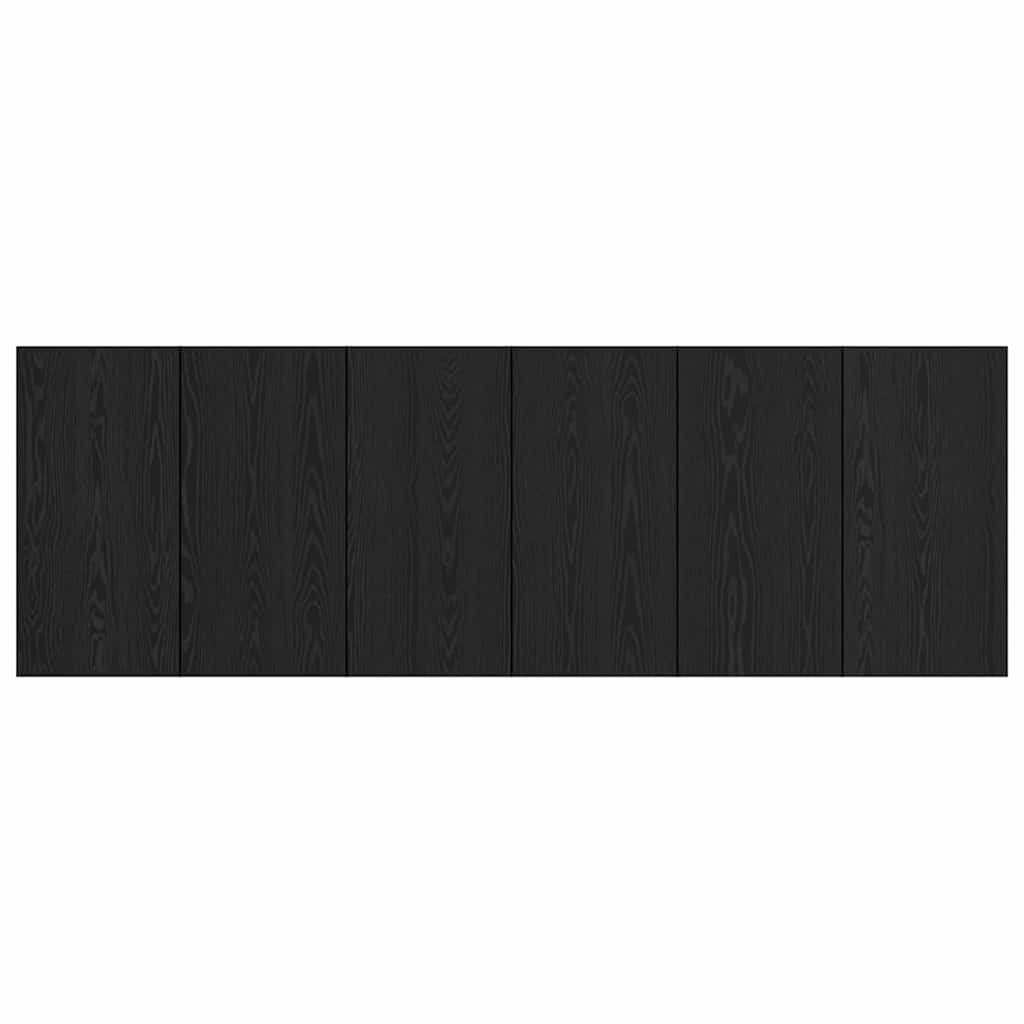 Hoofdbord Met Kast Zwart Eiken 337 x 32,5 x 80 cm Bewerkt hout