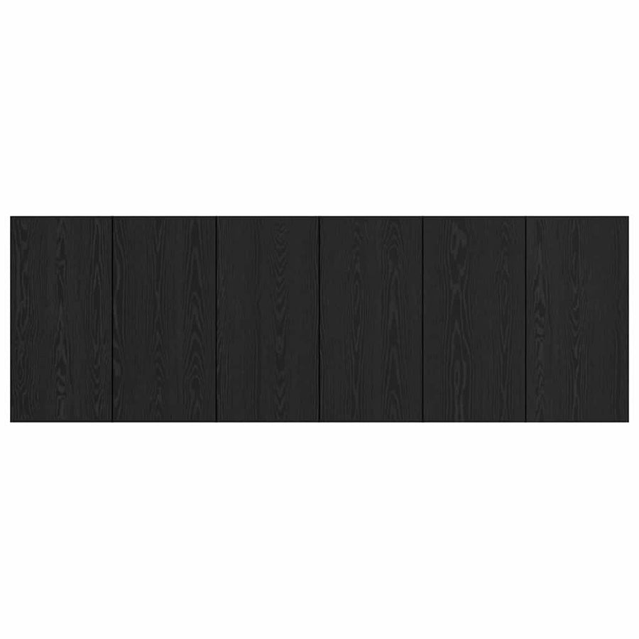 Hoofdbord Met Kast Zwart Eiken 337 x 32,5 x 80 cm Bewerkt hout
