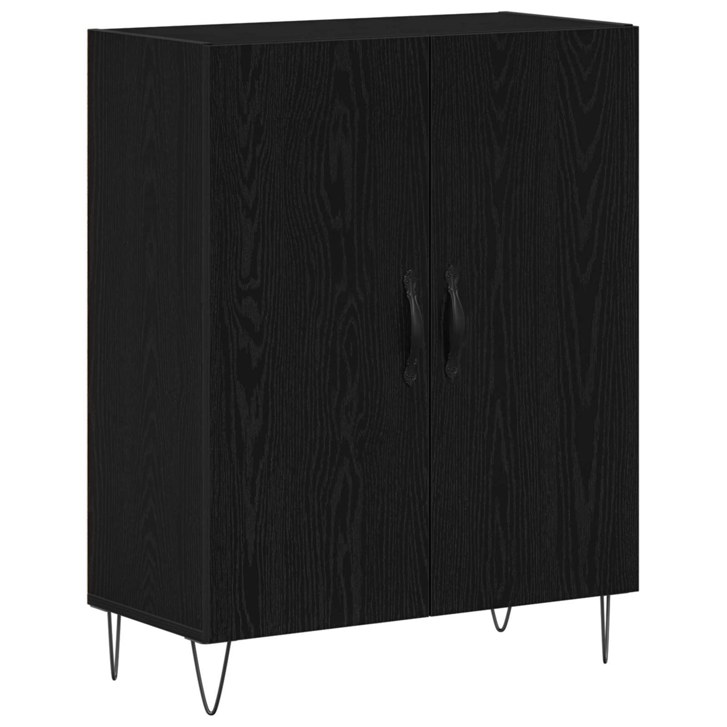 Hoge kast Zwart Eiken 69,5 x 34 x 180 cm Bewerkt hout
