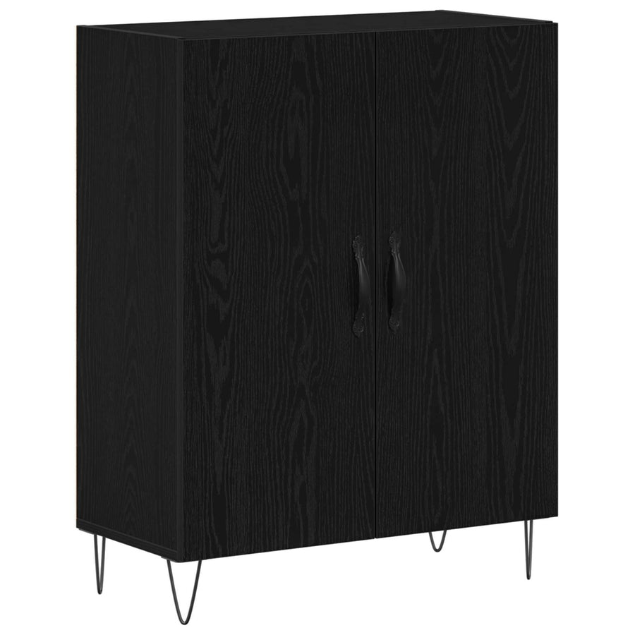 Hoge kast Zwart Eiken 69,5 x 34 x 180 cm Bewerkt hout