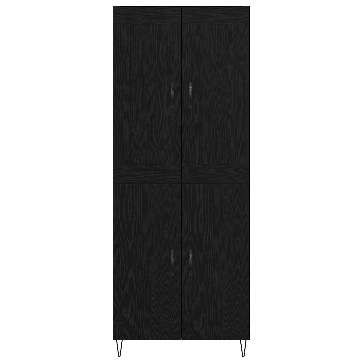 Hoge kast Zwart Eiken 69,5 x 34 x 180 cm Bewerkt hout