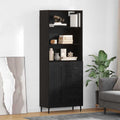 Hoge kast met lade Zwart Eiken 69,5 x 34 x 180 cm
