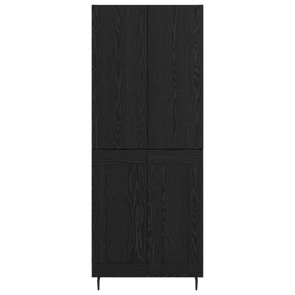Hoge kast Zwart eiken 69,5 x 34 x 180 cm