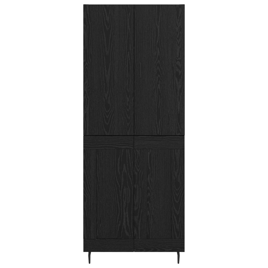 Hoge kast Zwart eiken 69,5 x 34 x 180 cm