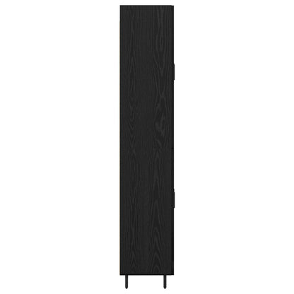 Hoge kast Zwart eiken 69,5 x 34 x 180 cm