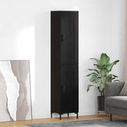 Highboard zwart eiken 34,5x34x180 cm