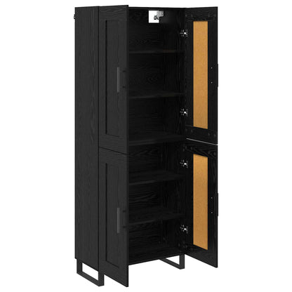 Hoge kast Zwart Eiken 69,5 x 34 x 180 cm Bewerkt hout