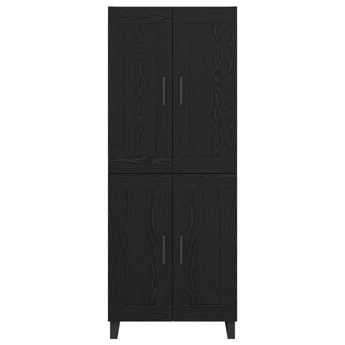 Hoge kast Zwart Eiken 69,5 x 34 x 180 cm Bewerkt hout