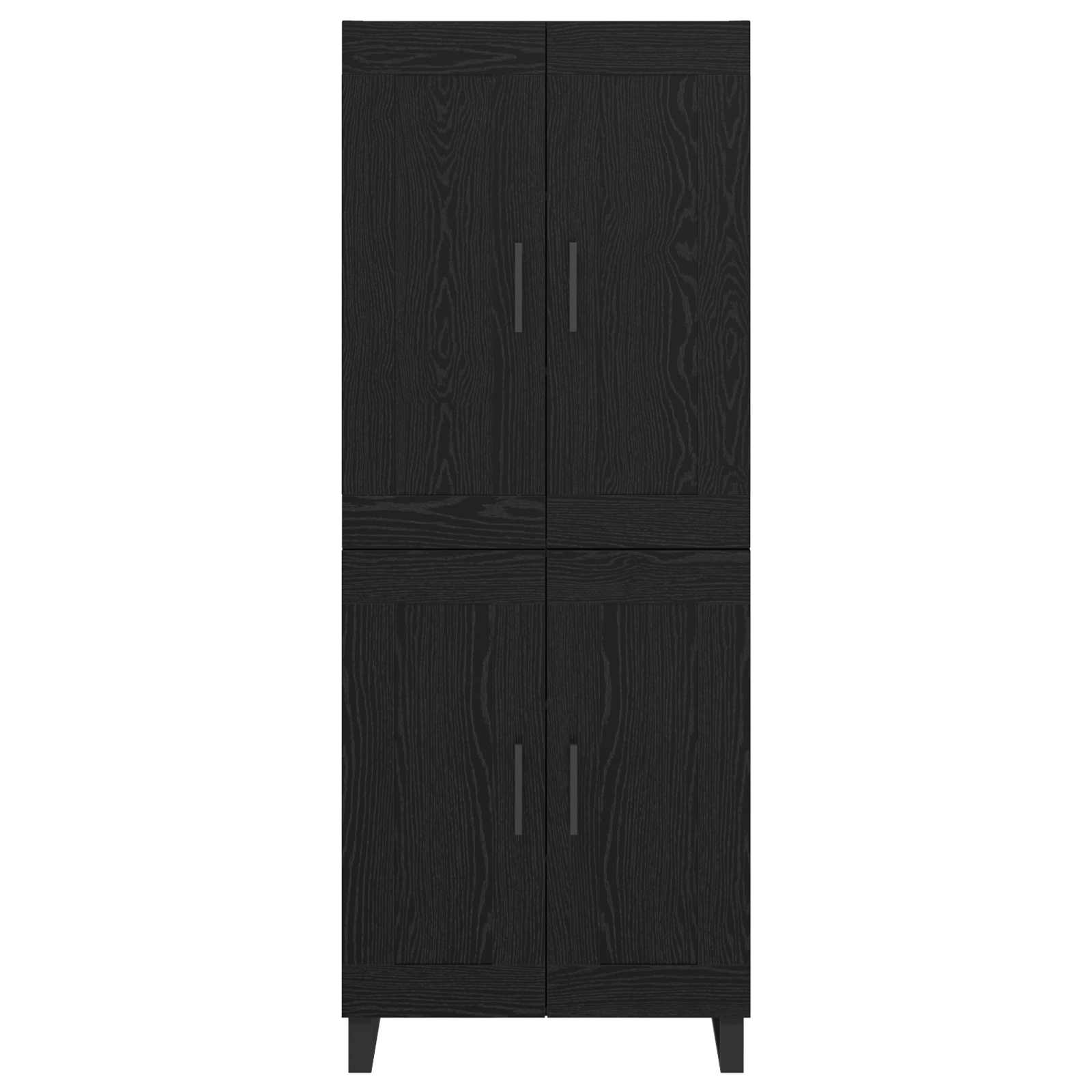 Hoge kast Zwart Eiken 69,5 x 34 x 180 cm Bewerkt hout