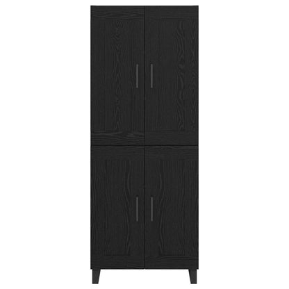 Hoge kast Zwart Eiken 69,5 x 34 x 180 cm Bewerkt hout