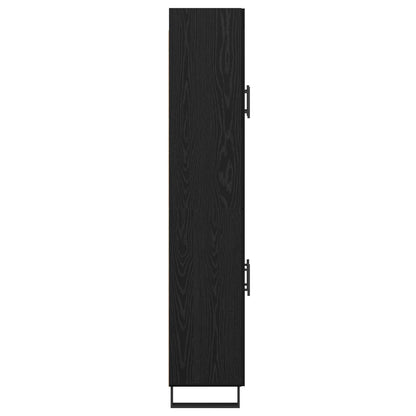 Hoge kast Zwart Eiken 69,5 x 34 x 180 cm Bewerkt hout