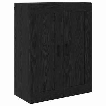 Highboard met lade Zwart Eiken 69,5 x 34 x 180 cm Bewerkt hout