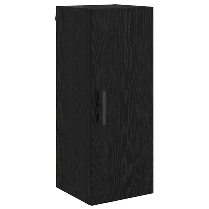 Highboard met lade Zwart Eiken 34,5 x 34 x 180 cm Bewerkt hout