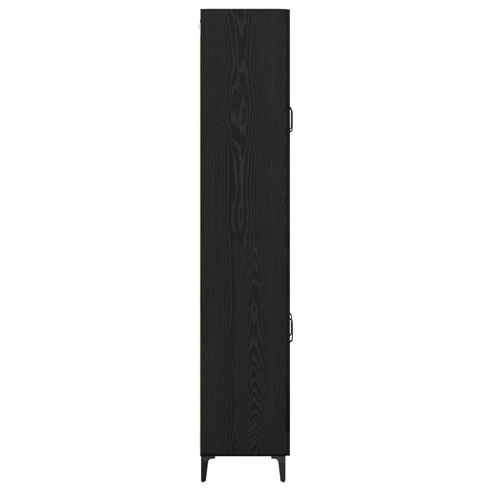 Highboard Zwart Eiken 69,5 x 34 x 180 cm Bewerkt hout
