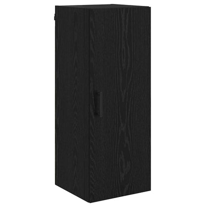 Highboard met lade Zwart Eiken 34,5 x 34 x 180 cm Bewerkt hout