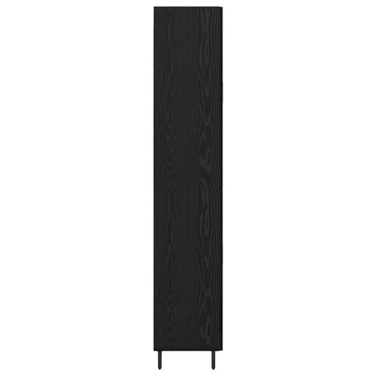 Highboard 2 pcs Zwart eiken 69,5 x 34 x 180 cm Bewerkt hout