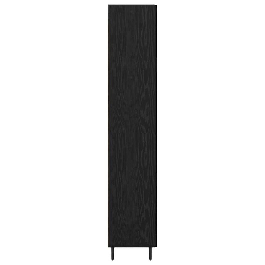 Highboard 2 pcs Zwart eiken 69,5 x 34 x 180 cm Bewerkt hout