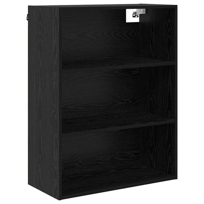 Highboard 2 pcs Zwart Eiken 69,5 x 34 x 180 cm Bewerkt hout