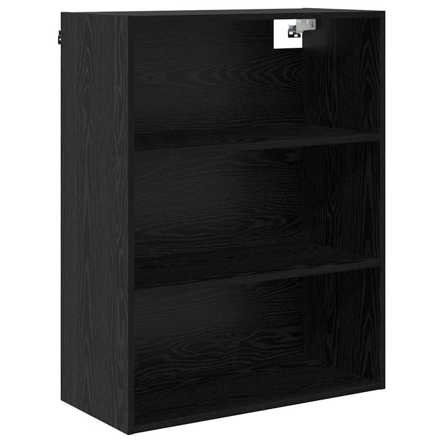 Highboard 2 pcs Zwart Eiken 69,5 x 34 x 180 cm Bewerkt hout