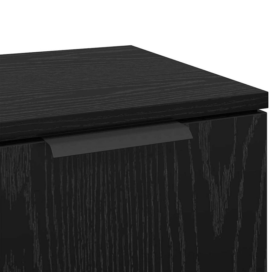 Dressoirs 3 pcs Zwart eiken 69,5 x 34 x 180 cm Bewerkt hout